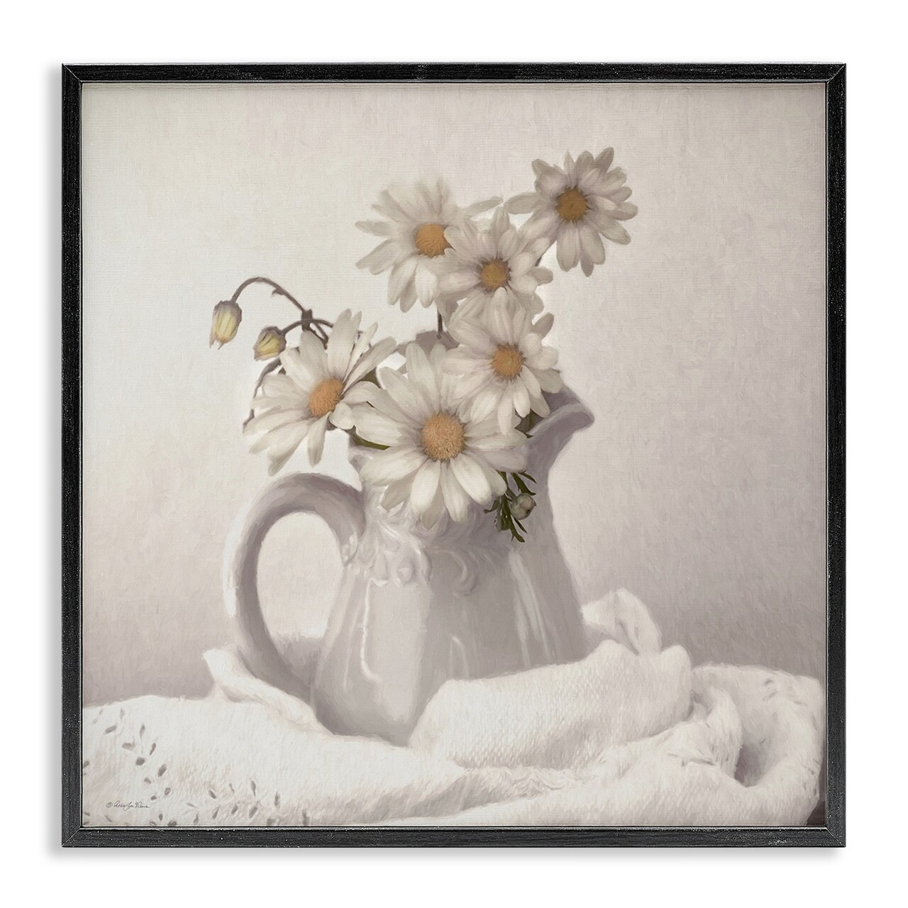 Stupell Industries Simple Pleasures Daisy Vase Framed Giclee, design by Robin-Lee Viera